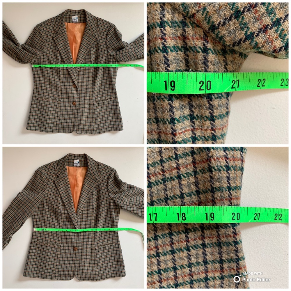 Barry Ashley Vintage Plaid Blazer Int Ladies & Garment Union Made - Picture 15 of 16